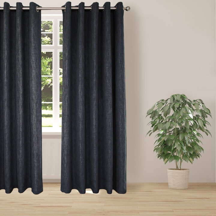 Amalfi Taped or Eyelet Block Out Woven Curtain