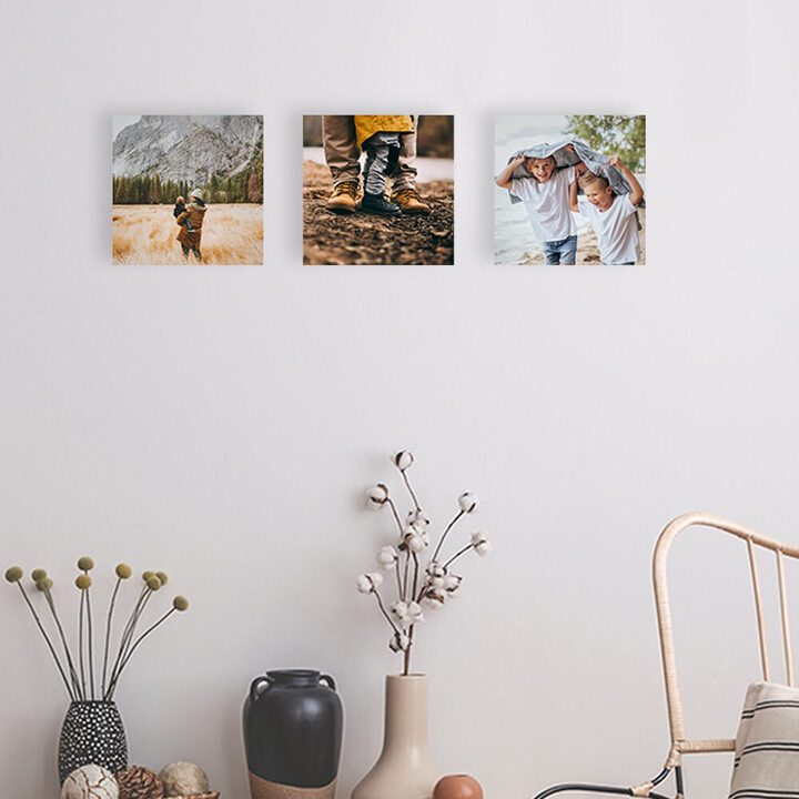 Set of 3 or 12, 15cm Square Personalised Faceblocks (Voucher Redemption)