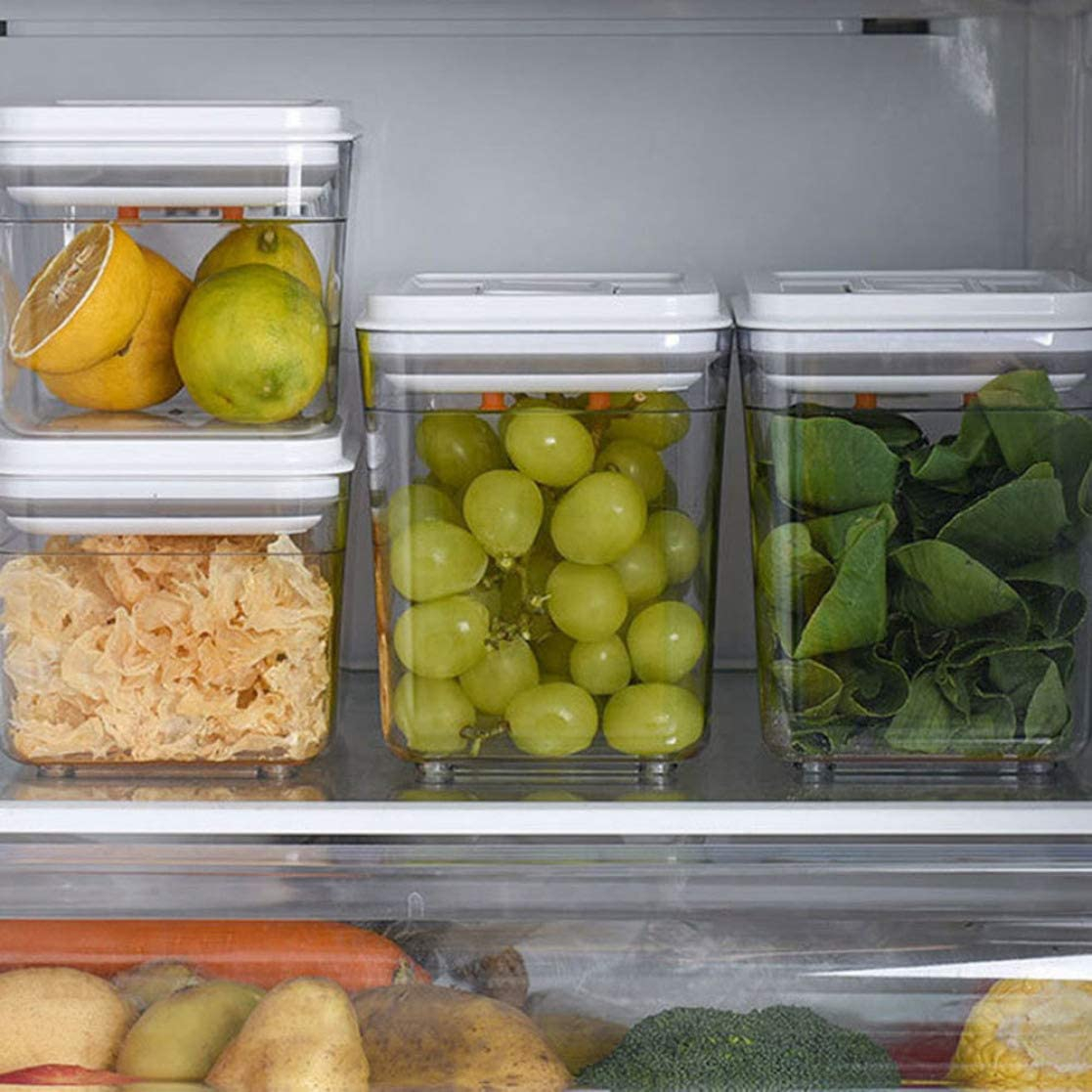 Pack of 6 or 12 1L Airtight Food Storage Containers with Easy Lock Lids