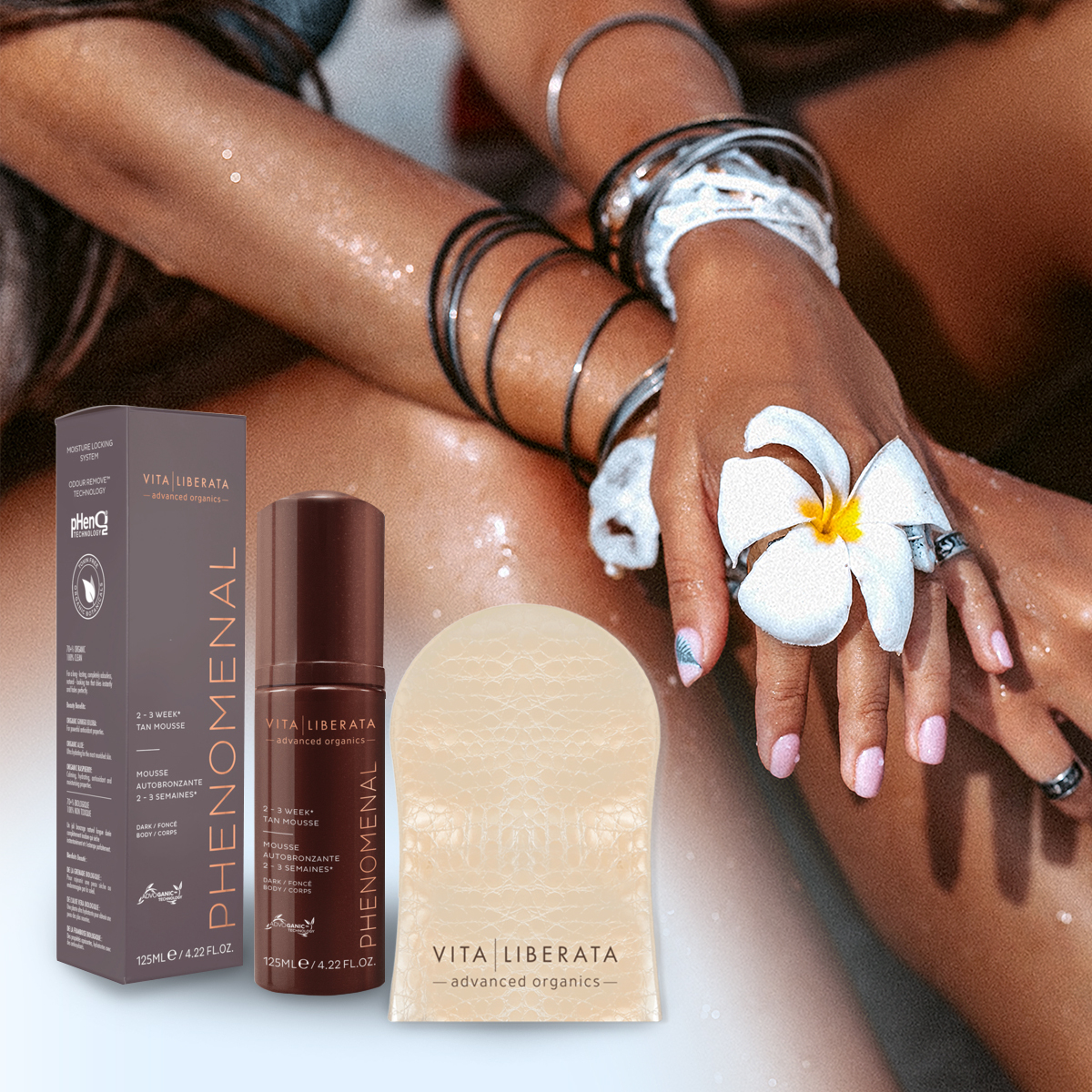 125ml Phenomenal 2-3 Week Tan Mousse in Dark with a Luxury Tanning Mitt