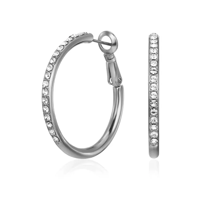 Silver Rhodium-Tone Plated