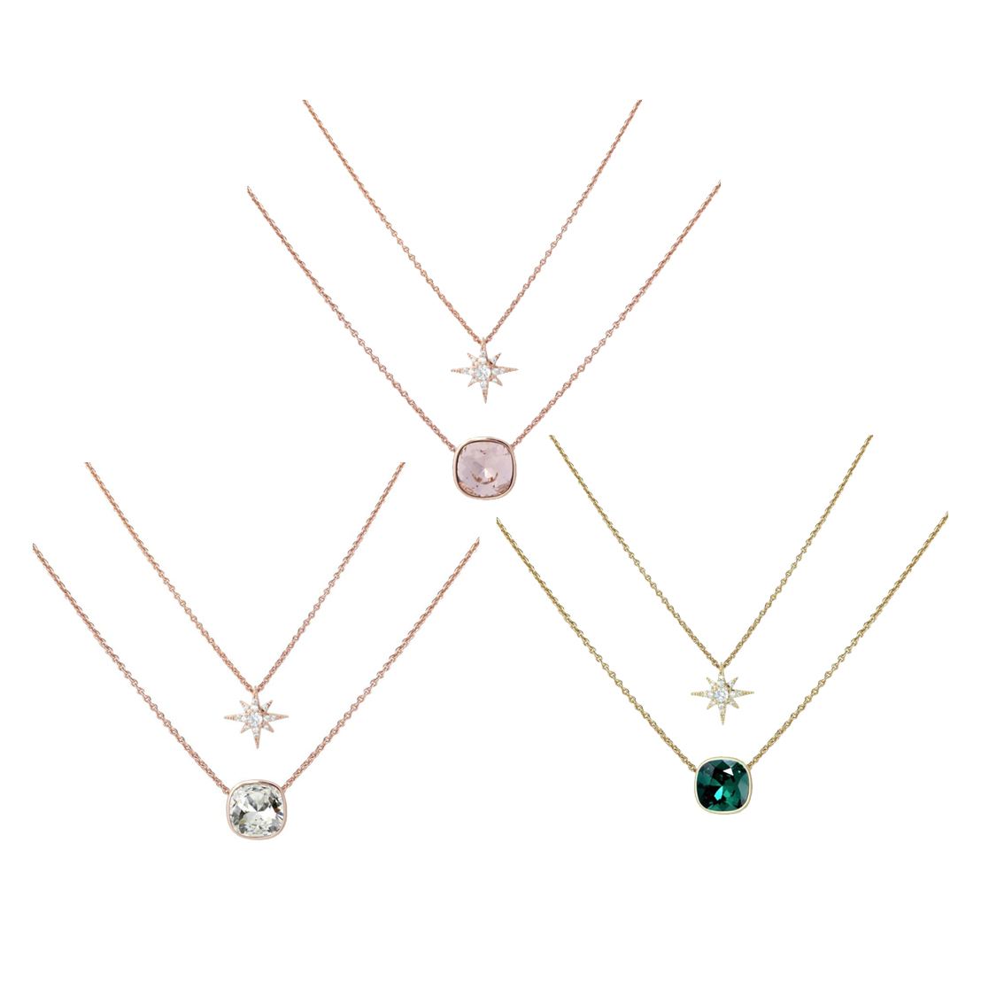 Star Necklace with Swarovski  Crystal