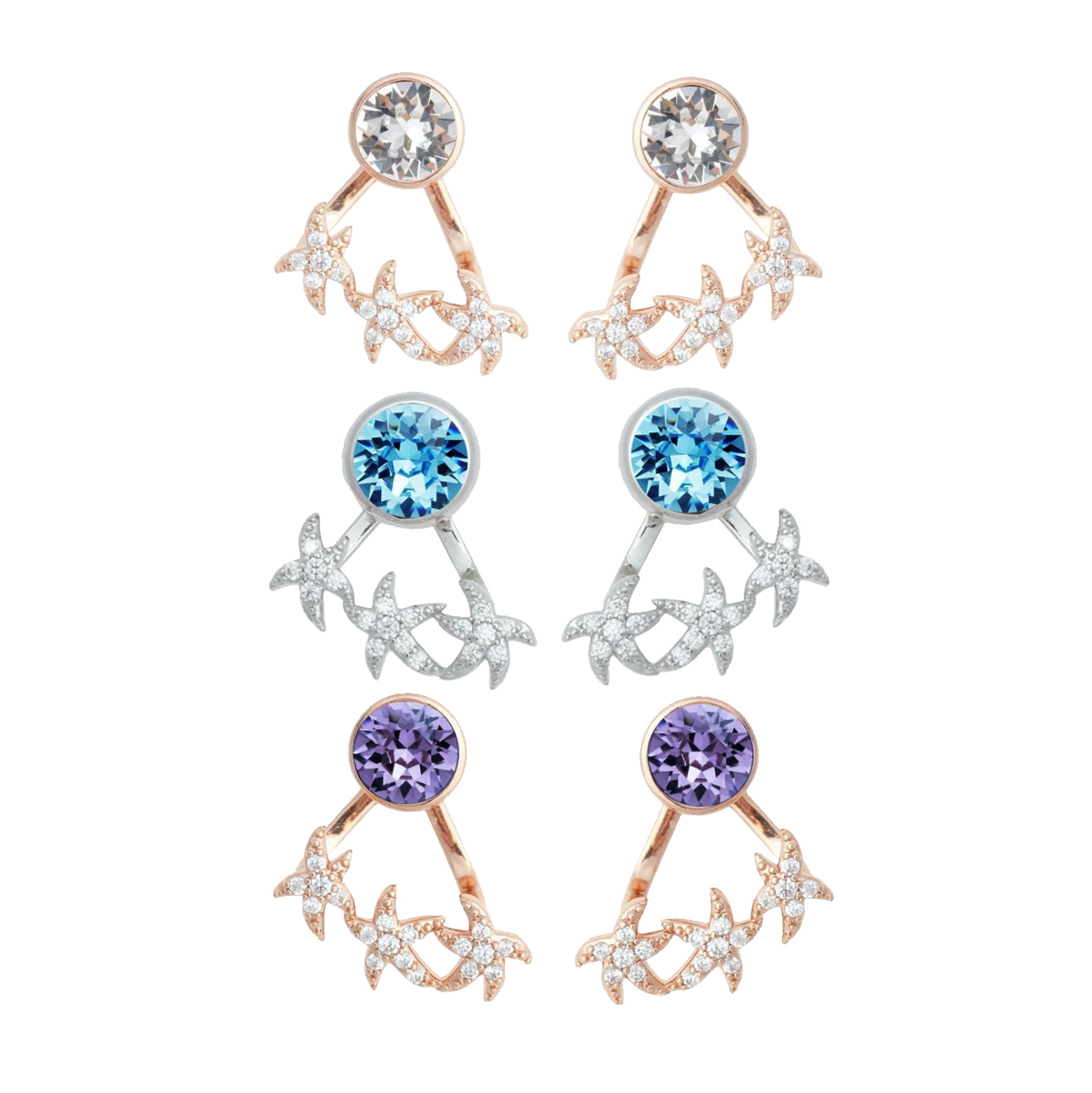 Alexa Earrings with Swarovski Crystal 