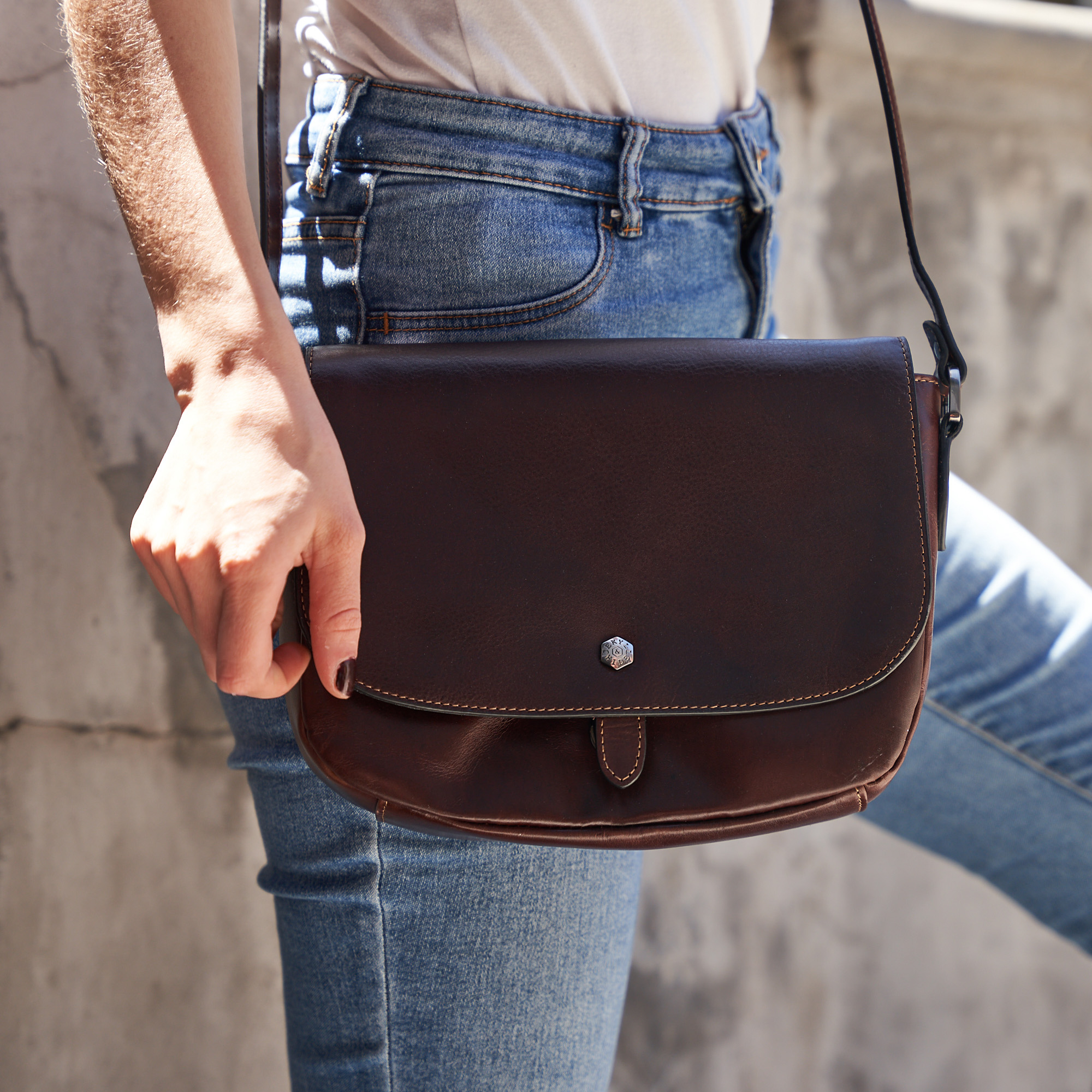 Genuine Leather Ladies Eco Crossbody