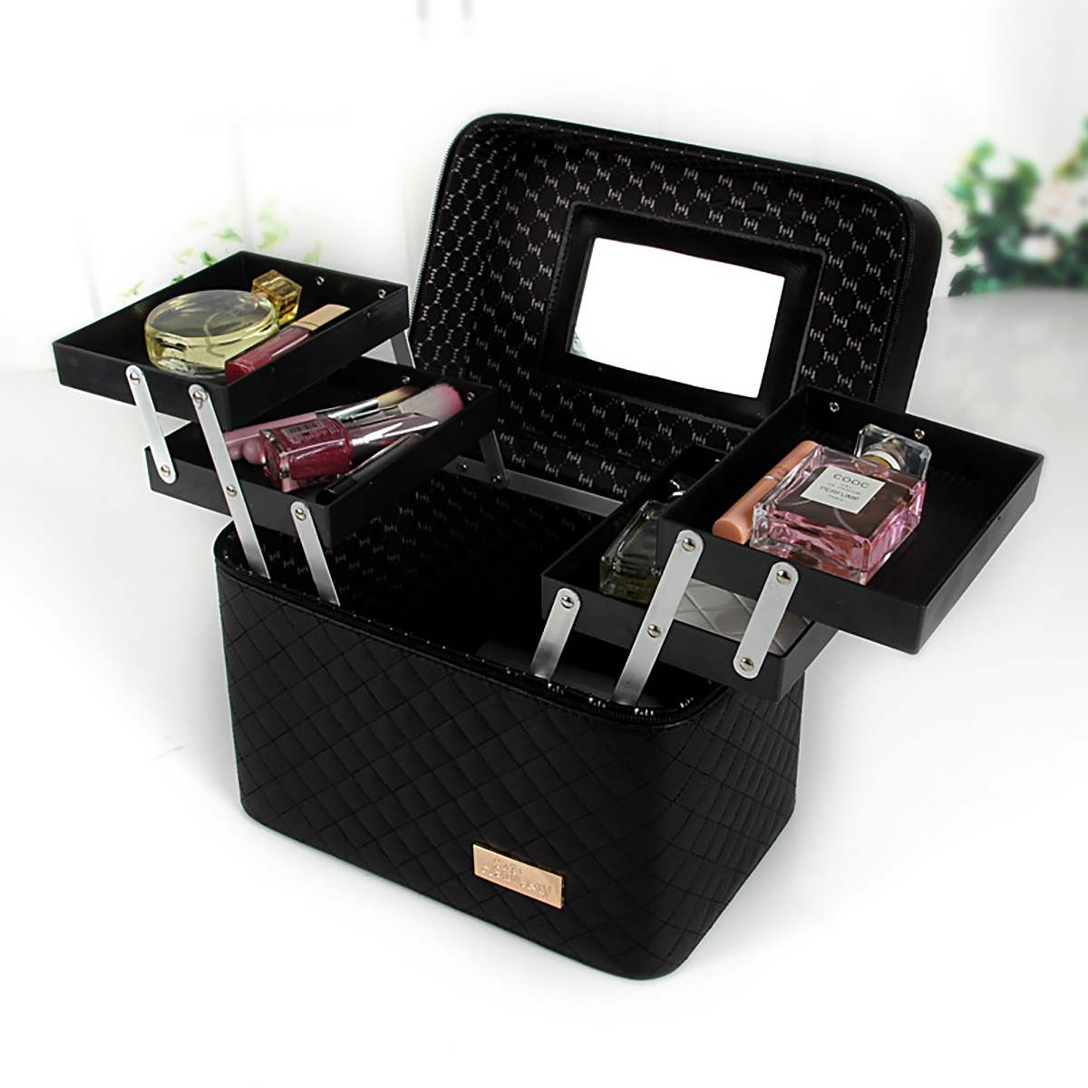 Makeup not included.