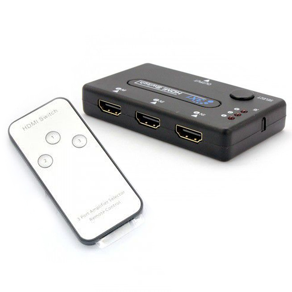 3-Port HDMI Switch HUB with Remote Control
