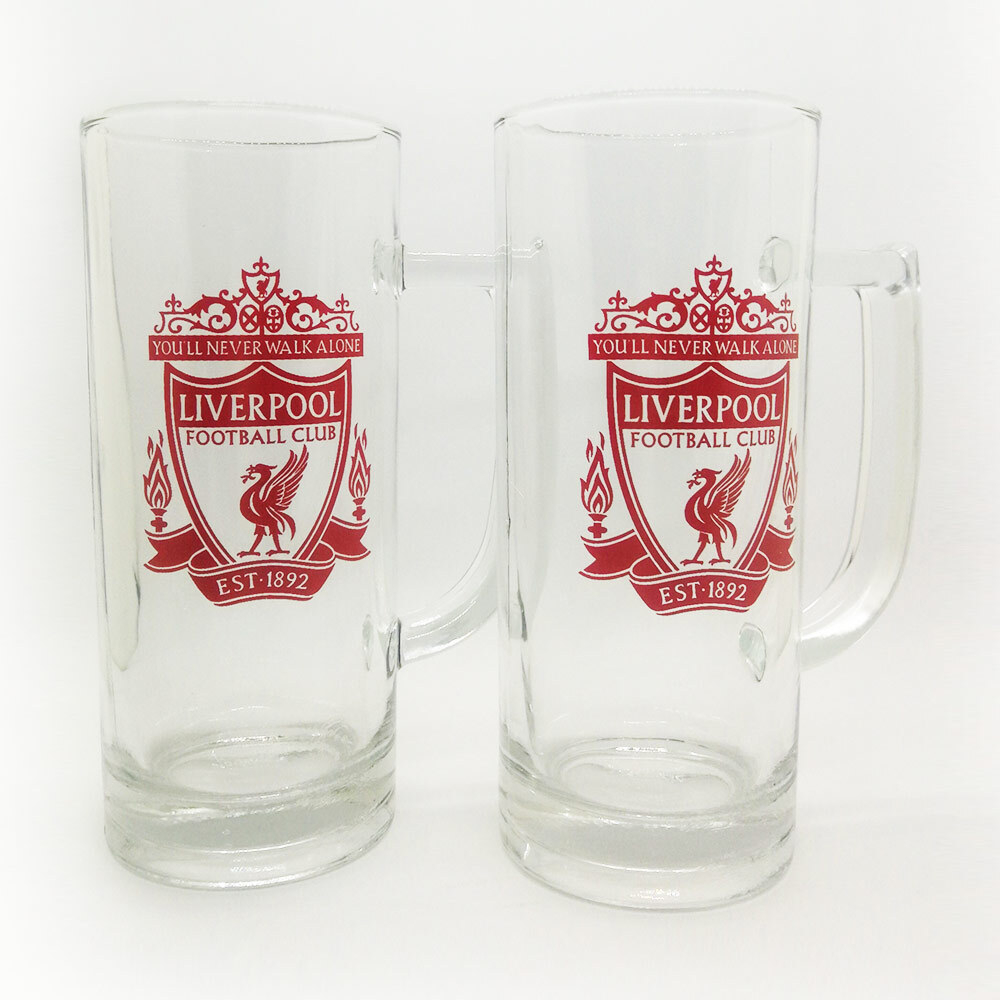 Set of 2 Commemorative Champions Beer Glasses