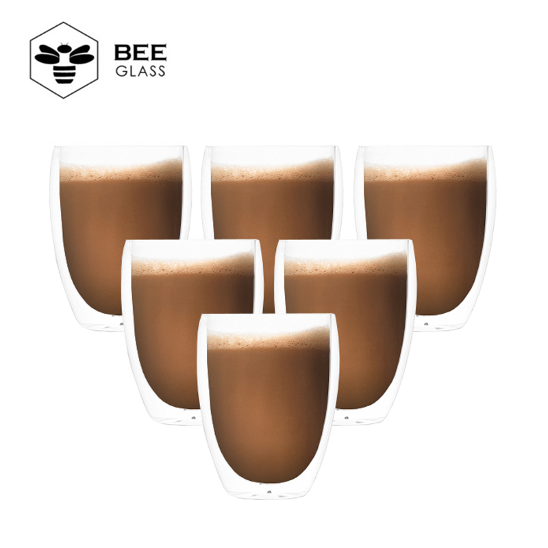 Set of 6 350ml Double Walled Glasses