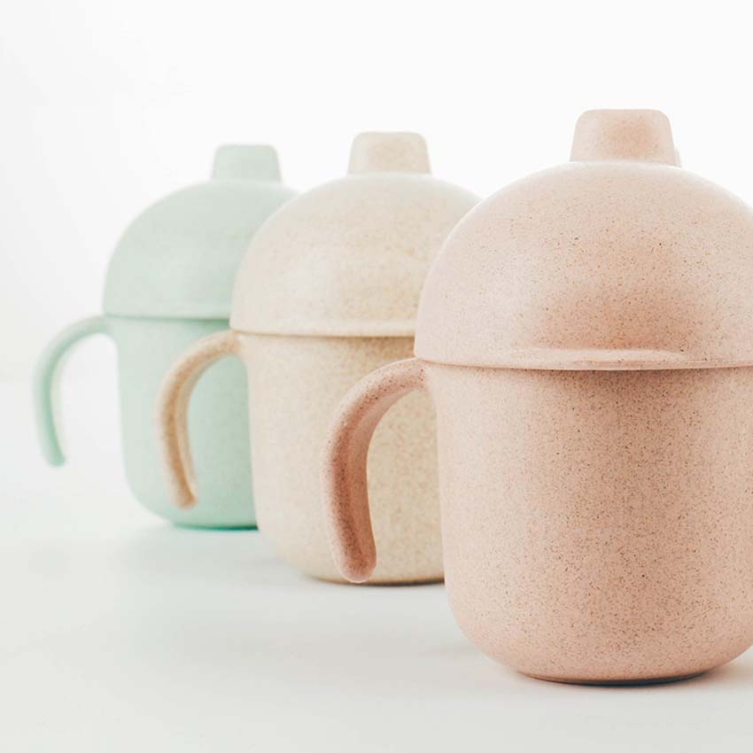 Pack of 3 Wheat Straw Sippy Cups