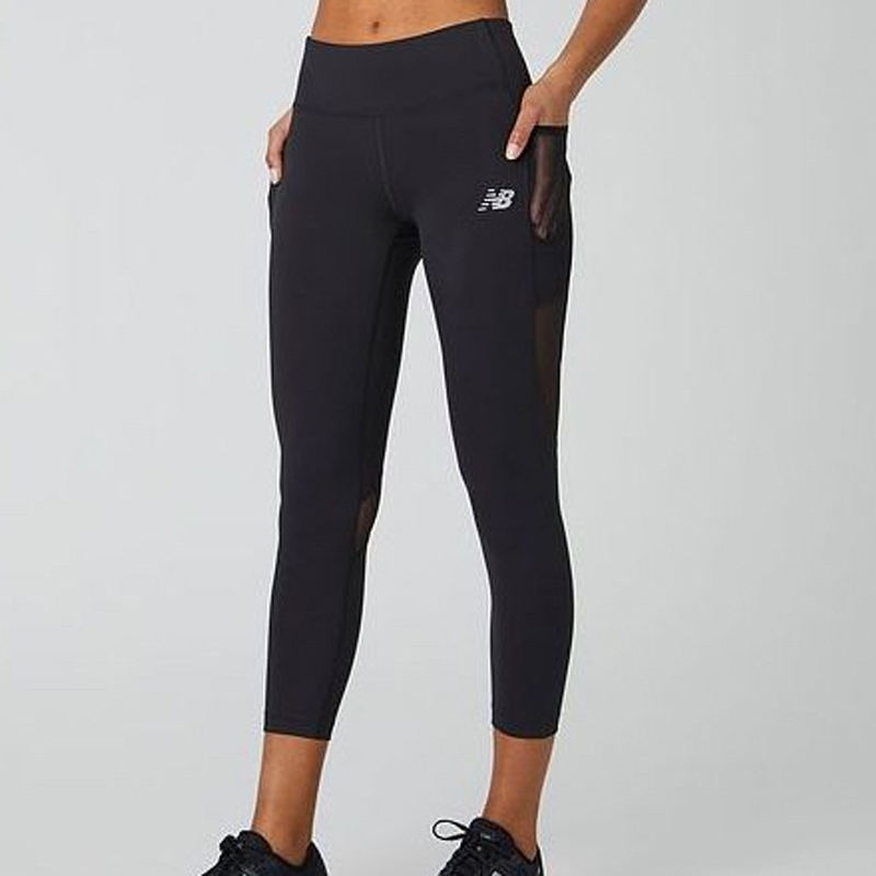 Ladies Impact Run Crop Tights with Moisture Wicking