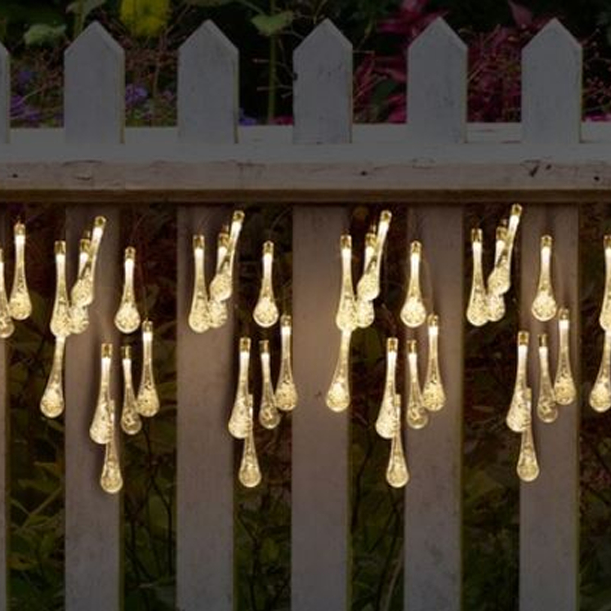 Solar Raindrop String Fairy Lights