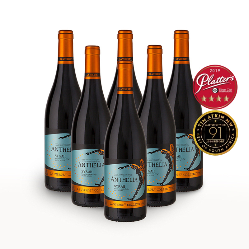 Hemel en Aarde Anthelia Syrah 2017 (R99.83 Per Bottle, 6 Bottles)