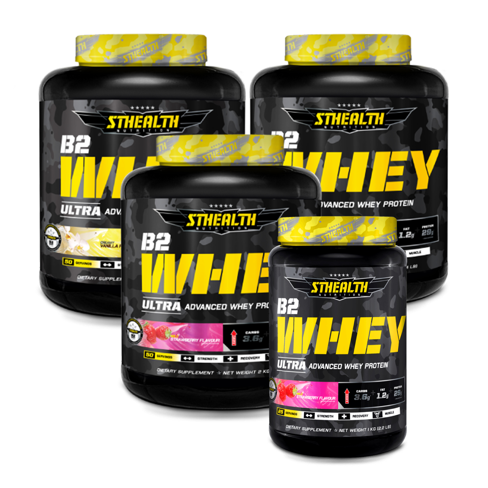 1kg or 2kg B2 Ultra Advanced Whey Protein