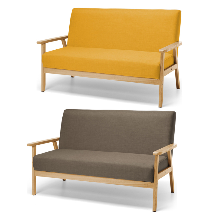 Rubber Wood 3-Seater Sofa