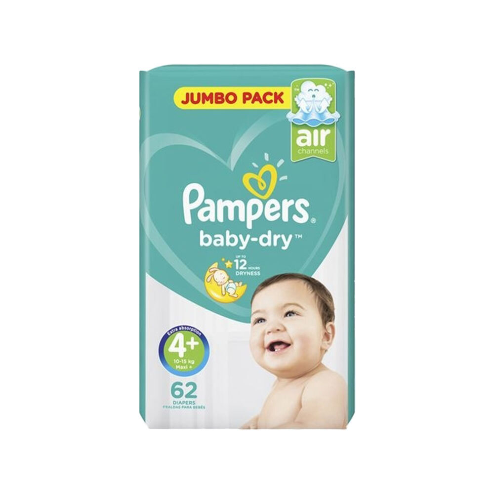 Maxi Plus (Pack of 2 x 62 Nappies)