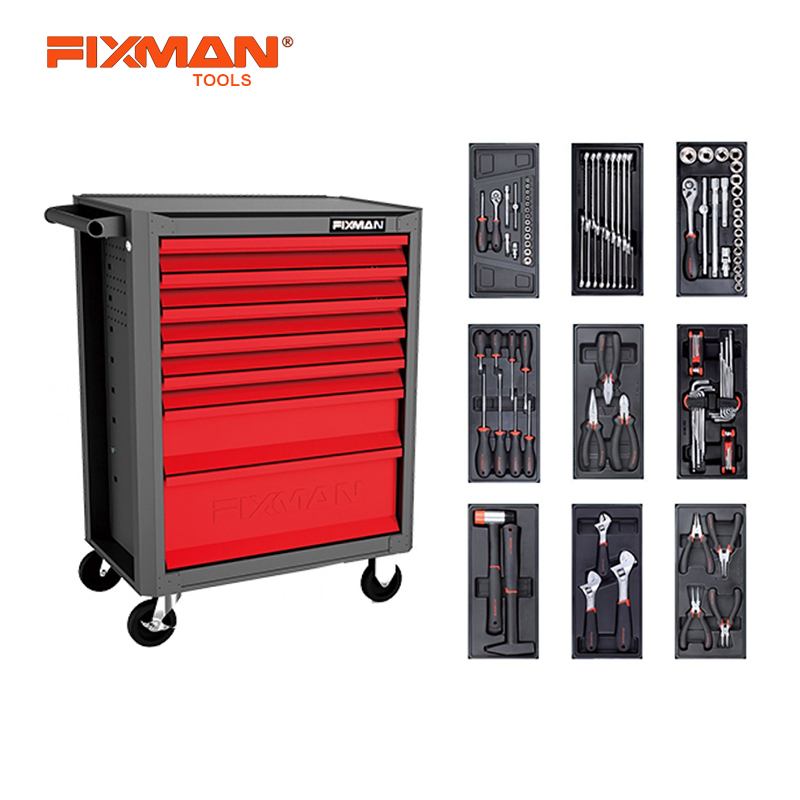 7 Drawer Economy Line Roller Tool Cabinet with 82 Pieces of Stock