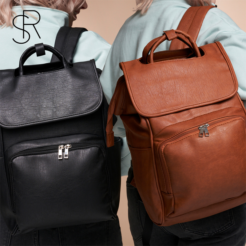 Macho Forever PU Leather Mom Backpack