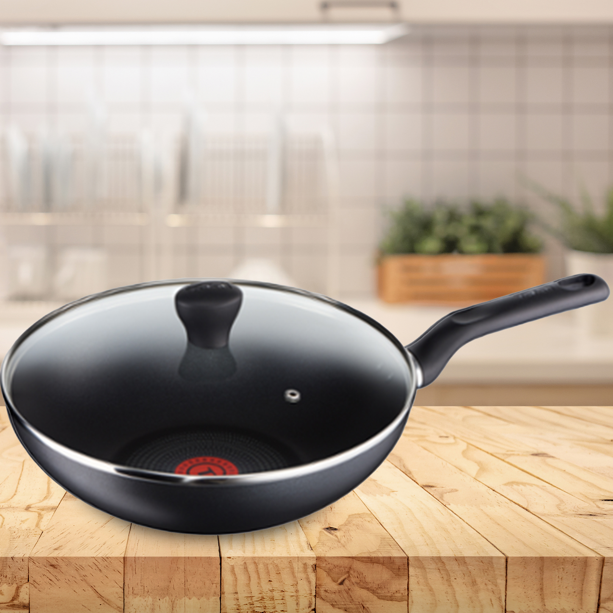 28cm Super Cook Non-Stick Wok with Lid