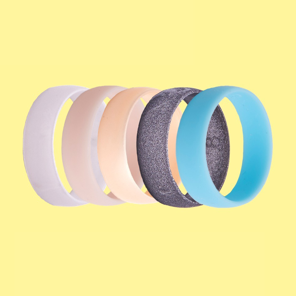 Pack of 5 Women's Ultralight Silicone Rings