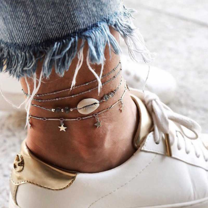 Layered Anklet Jewelry Set