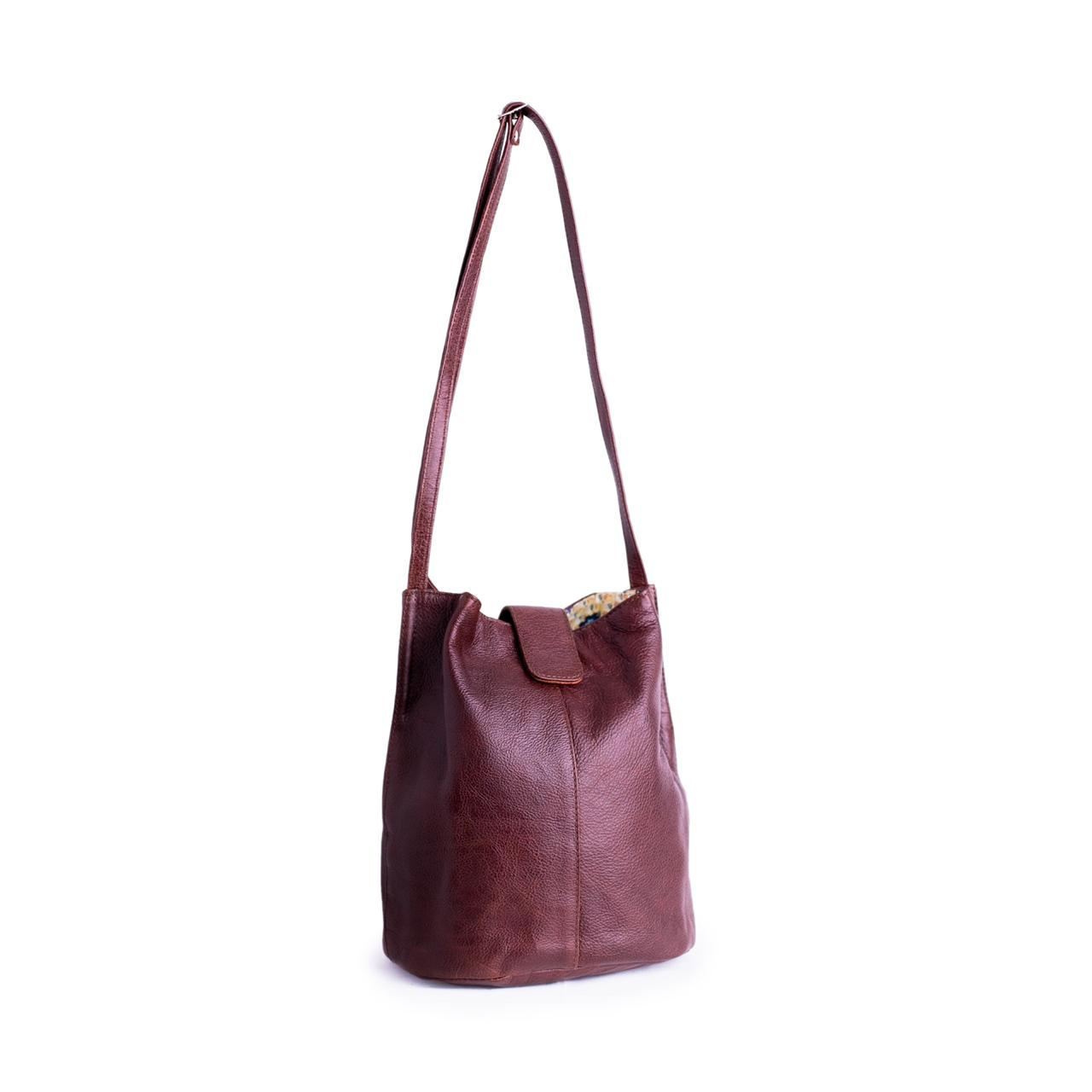 Ladies Leather Bucket Bag