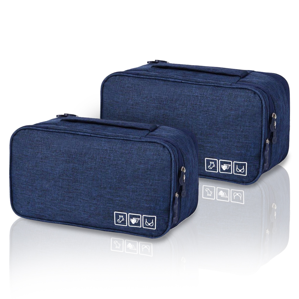 Set of 2 Travel Underwear Organiser Pouches
