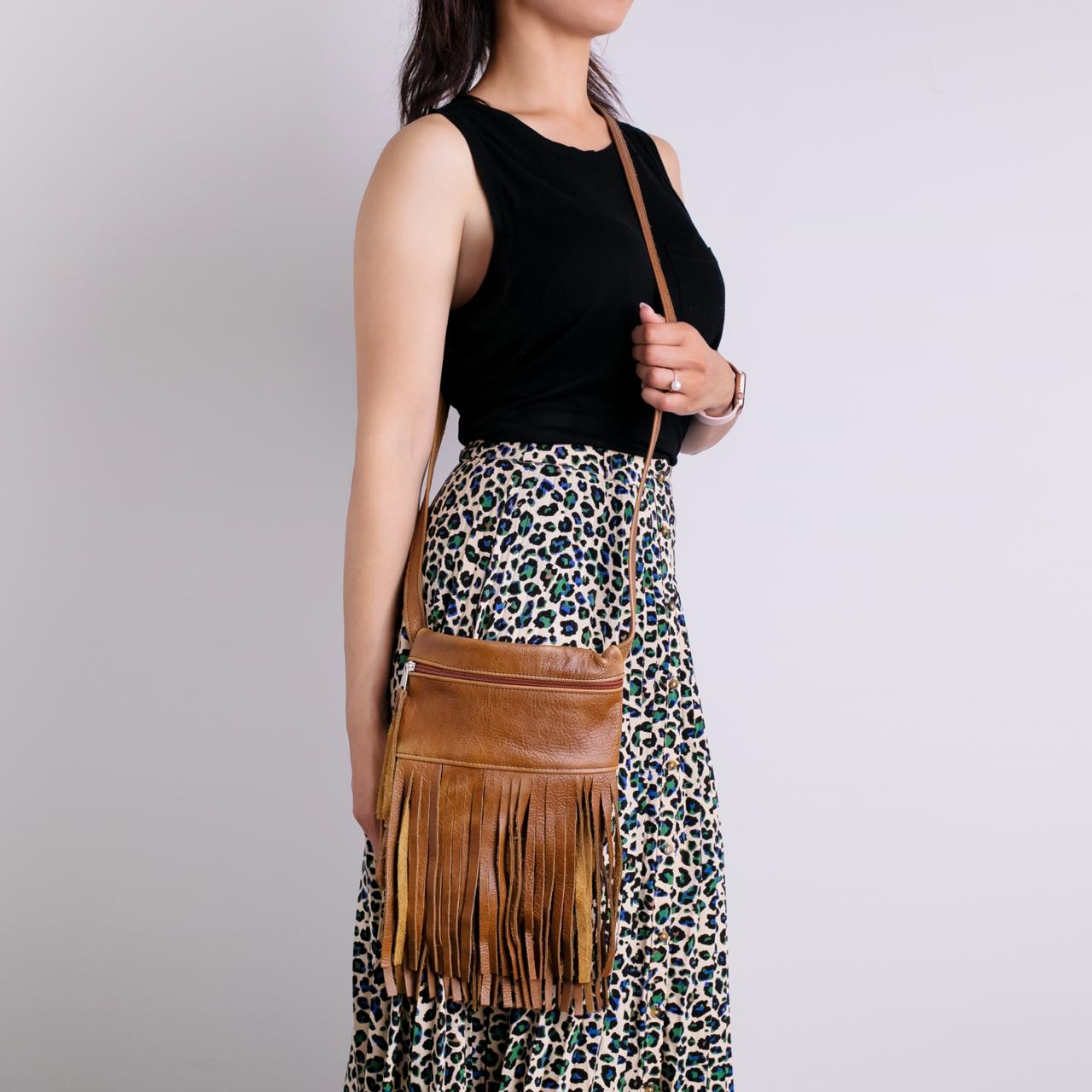 Ladies Sling Bag with Fringing