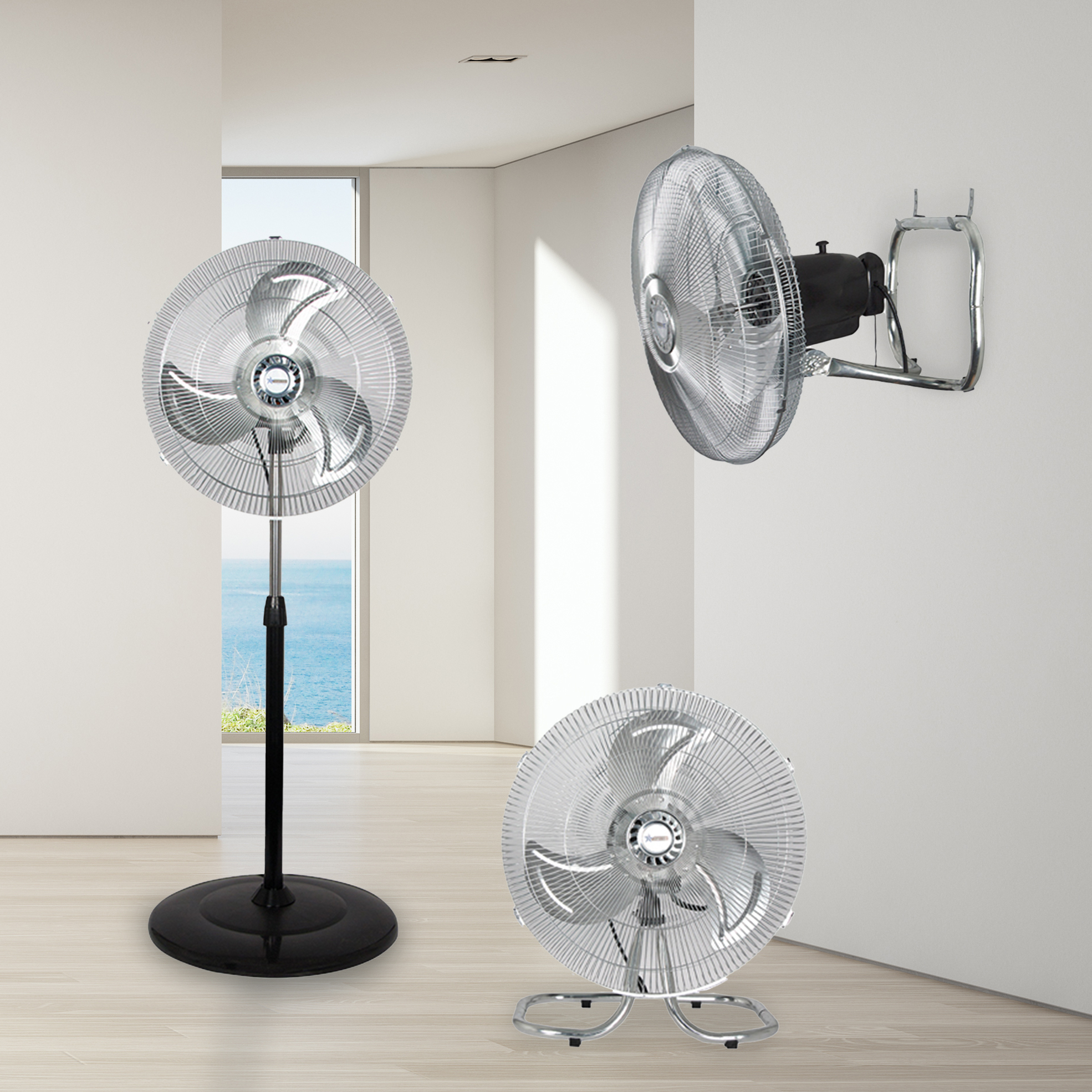 3-in-1 Floor, Table or Wall Fan