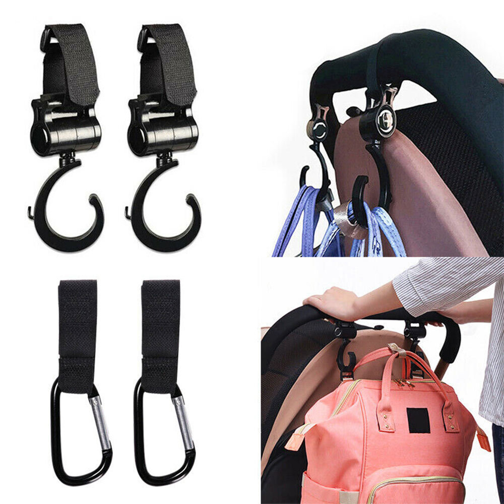 Set of 4 Universal Non-Slip Adjustable Carabiner Hooks