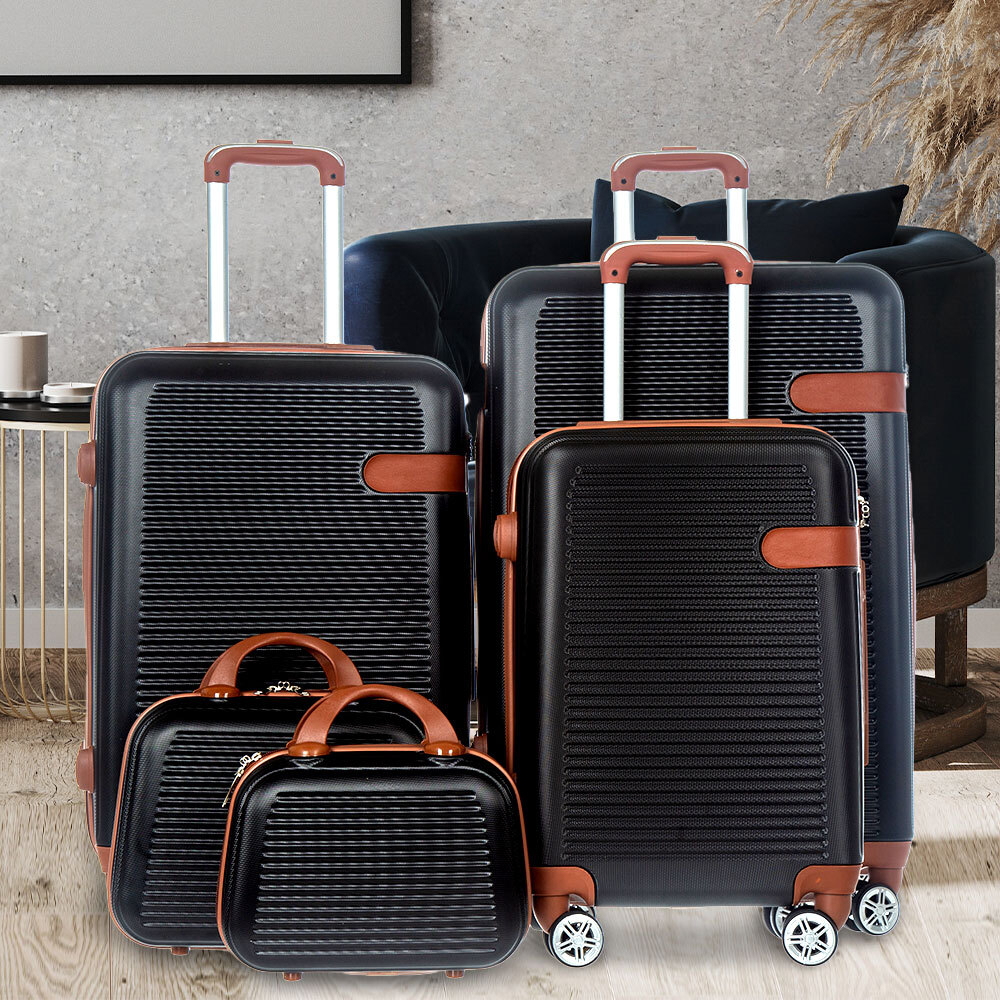 5 Piece Classic Hard Shell ABS Luggage Travel Set