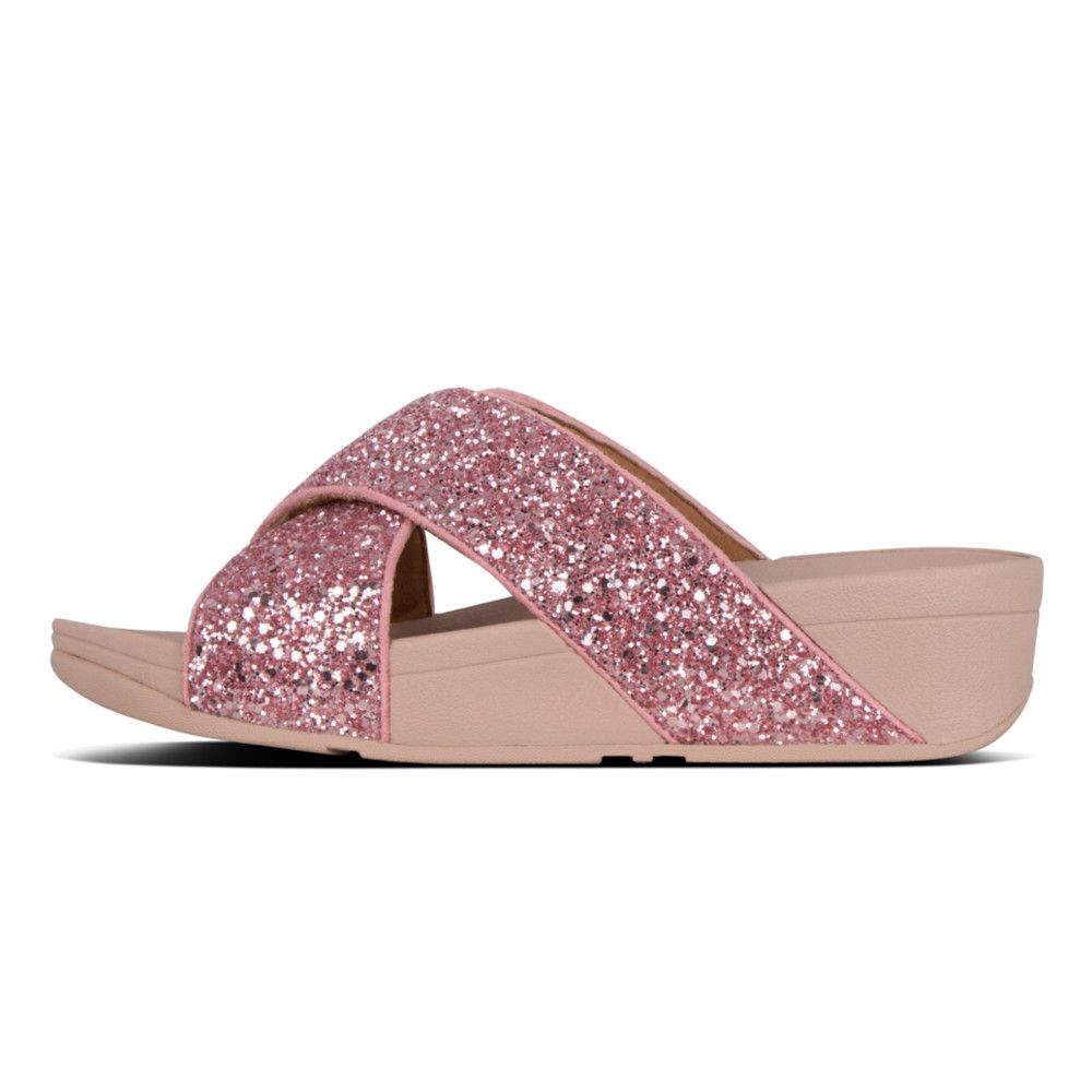 Ladies Lulu Glitter Slide Sandals