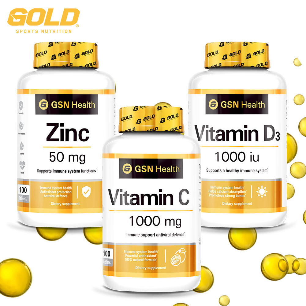 Vitamin C 1000mg, Vitamin D3 1000iu Tablets or Zinc 50mg Tablets