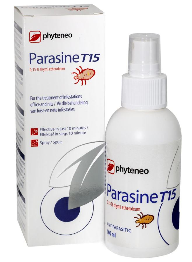 Pack of 2 100ml Parasine T15 Lice Spray