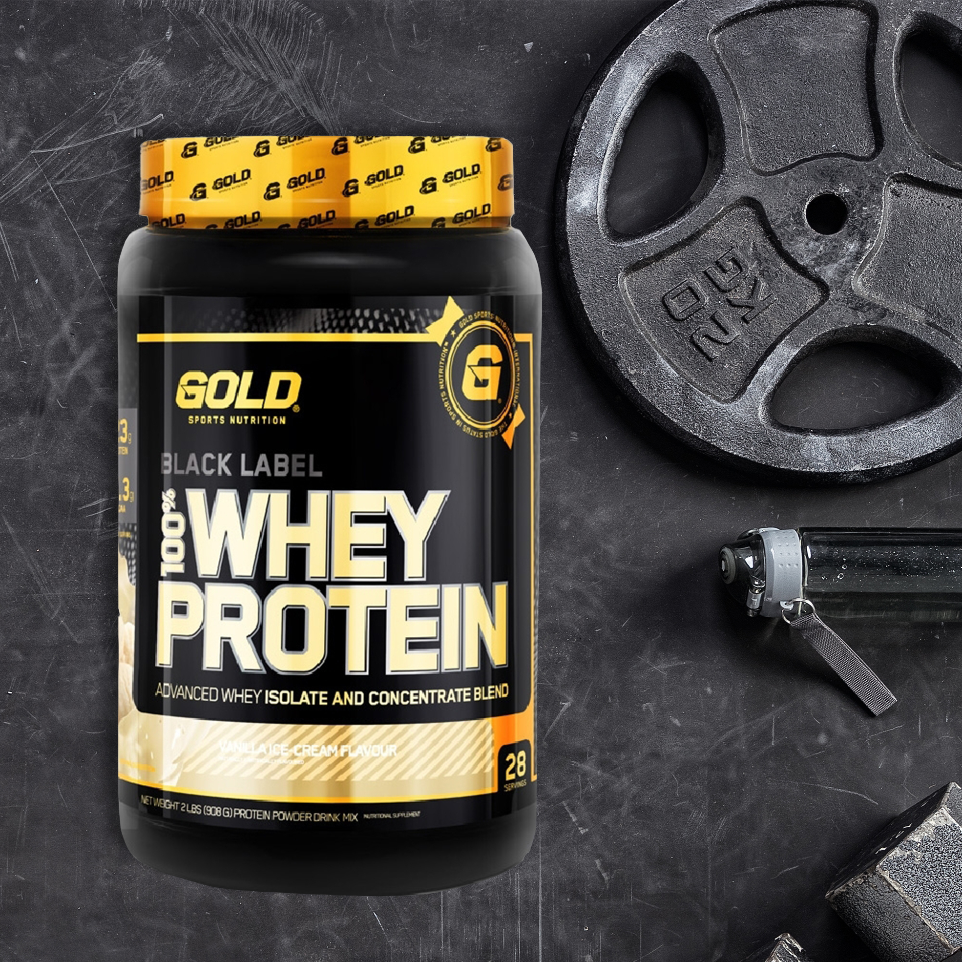 908g 100% Vanilla Whey Protein 28 Servings