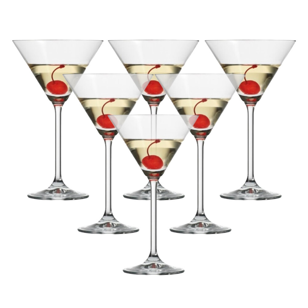 Set of 6, 280ml Natalie Martini Glasses