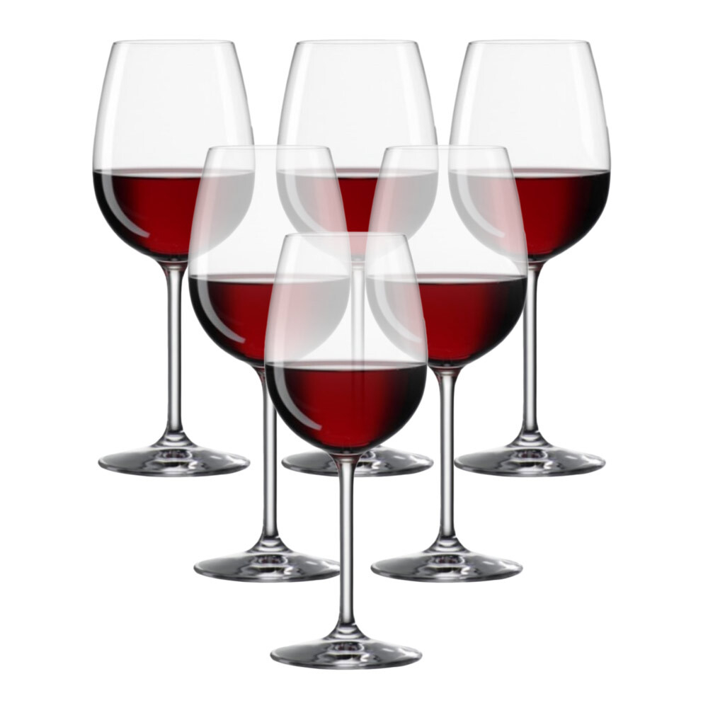 Set of 6, 420ml Clara Red Wine Glasses