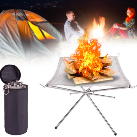 Portable Outdoor Fire Pit with Carry Bag