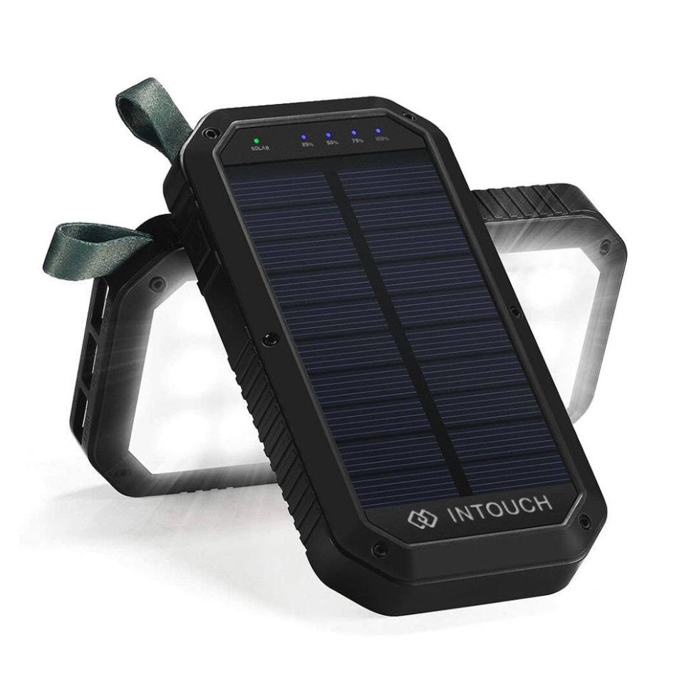 10000mAh Wireless Solar Power Bank with Built-In Flashlight