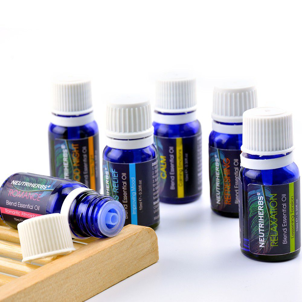 Set of 6 10ml Aromatherapy Essential Oils