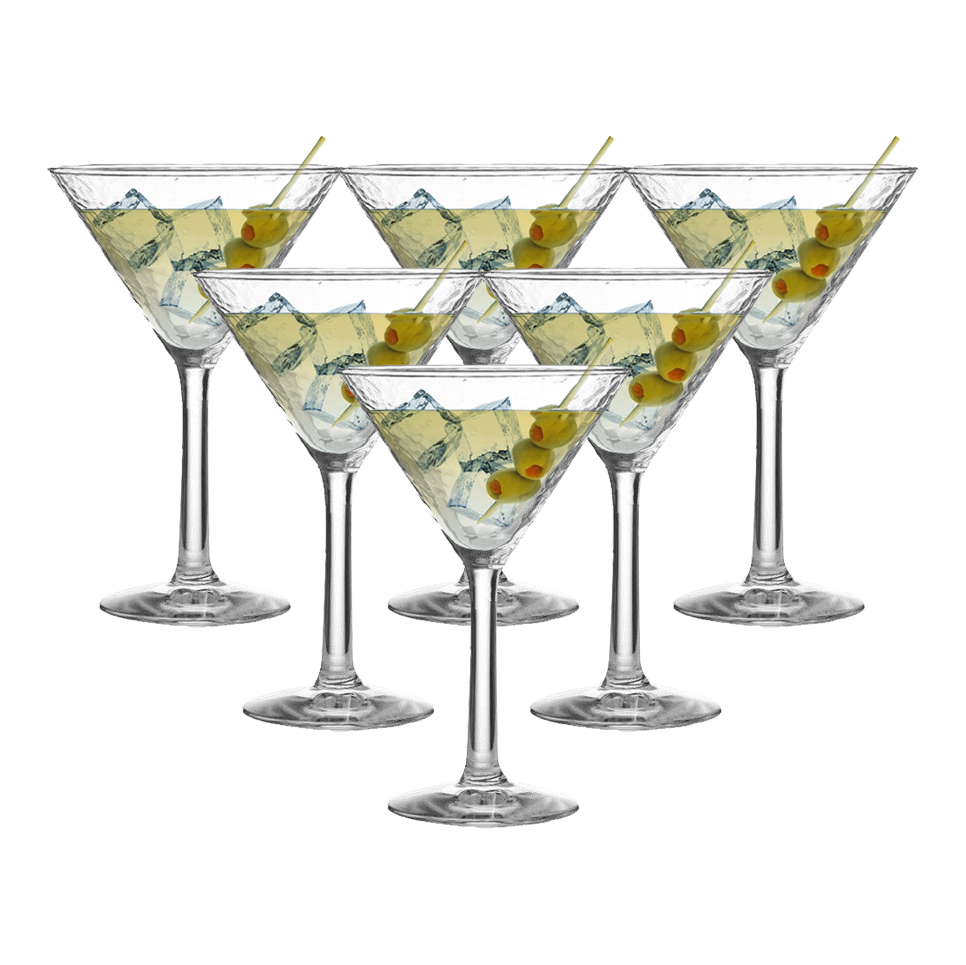 Set of 6 250ml Cocktail Expertise Martini Glasses