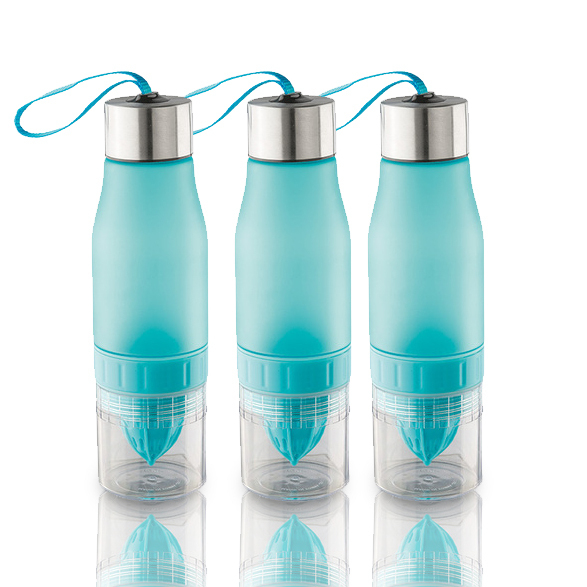 Pack of 3 650ml Fruit Juicer Water Bottles