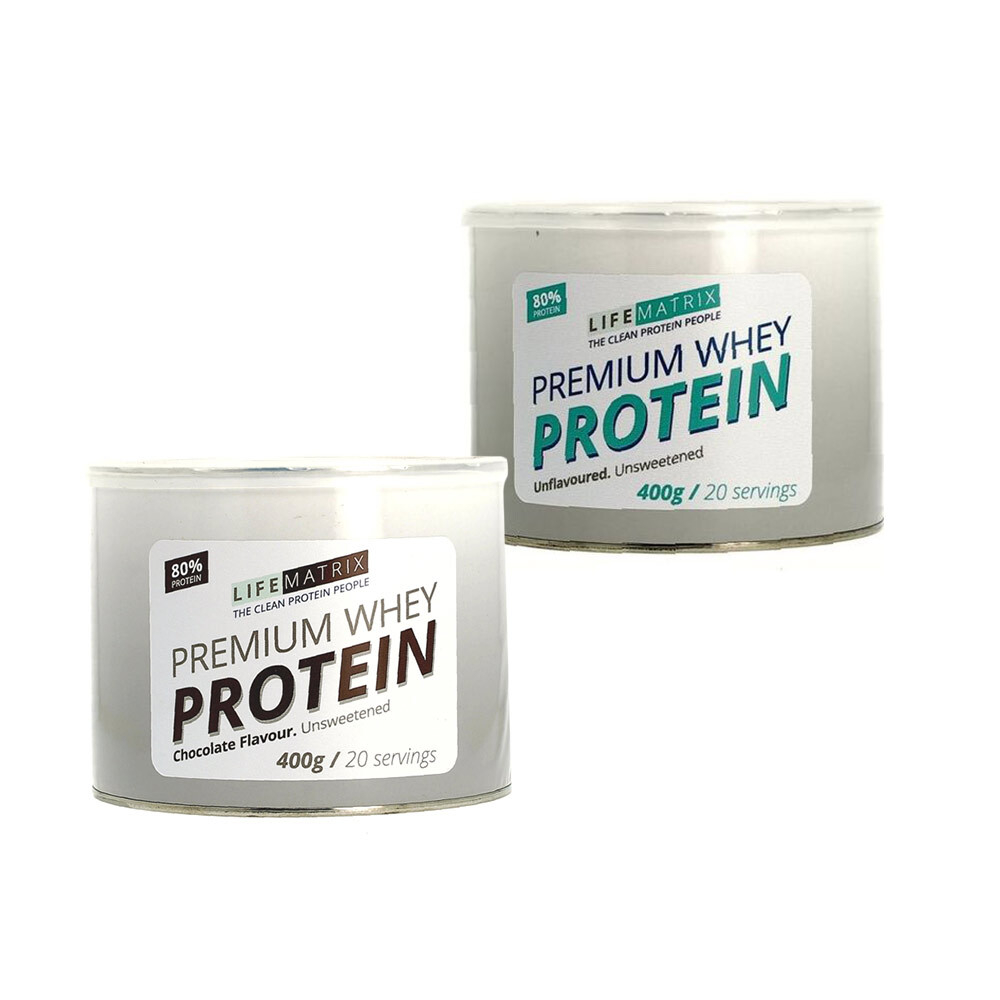 Pack of 6 400g Premium Whey Protein Powder