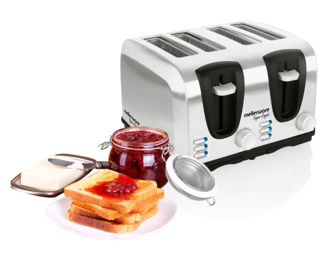 1400W Sigma 4 Slice Stainless Steel Toaster (Model number: 24505)