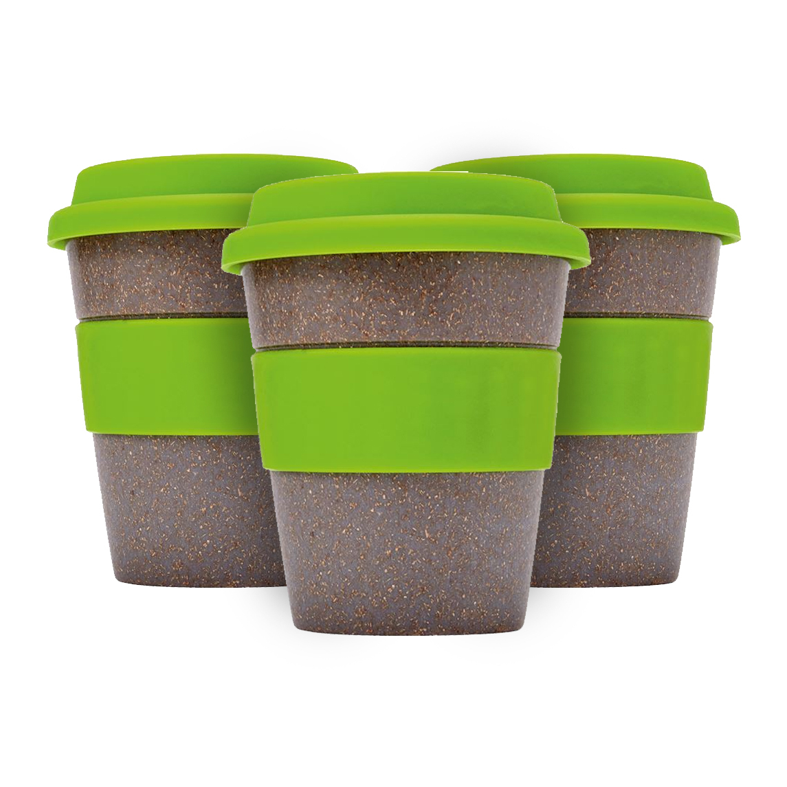 Pack of 3 350ml Bamboo Travel Mugs