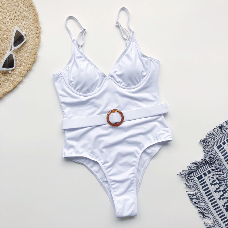 Ladies Retro-Classic Strappy One Piece Swimsuit