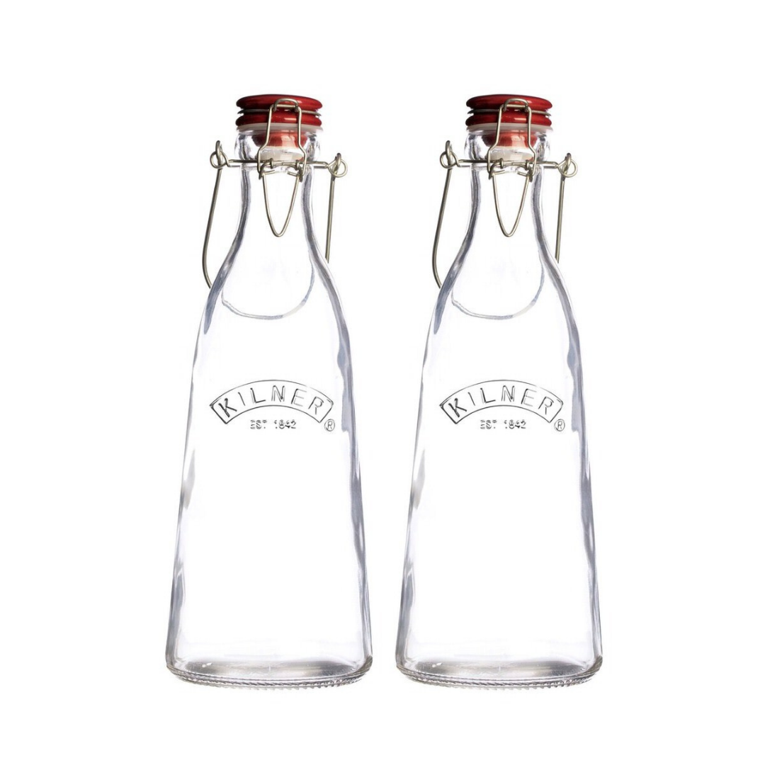 Set of 2 1L Vintage Bottles