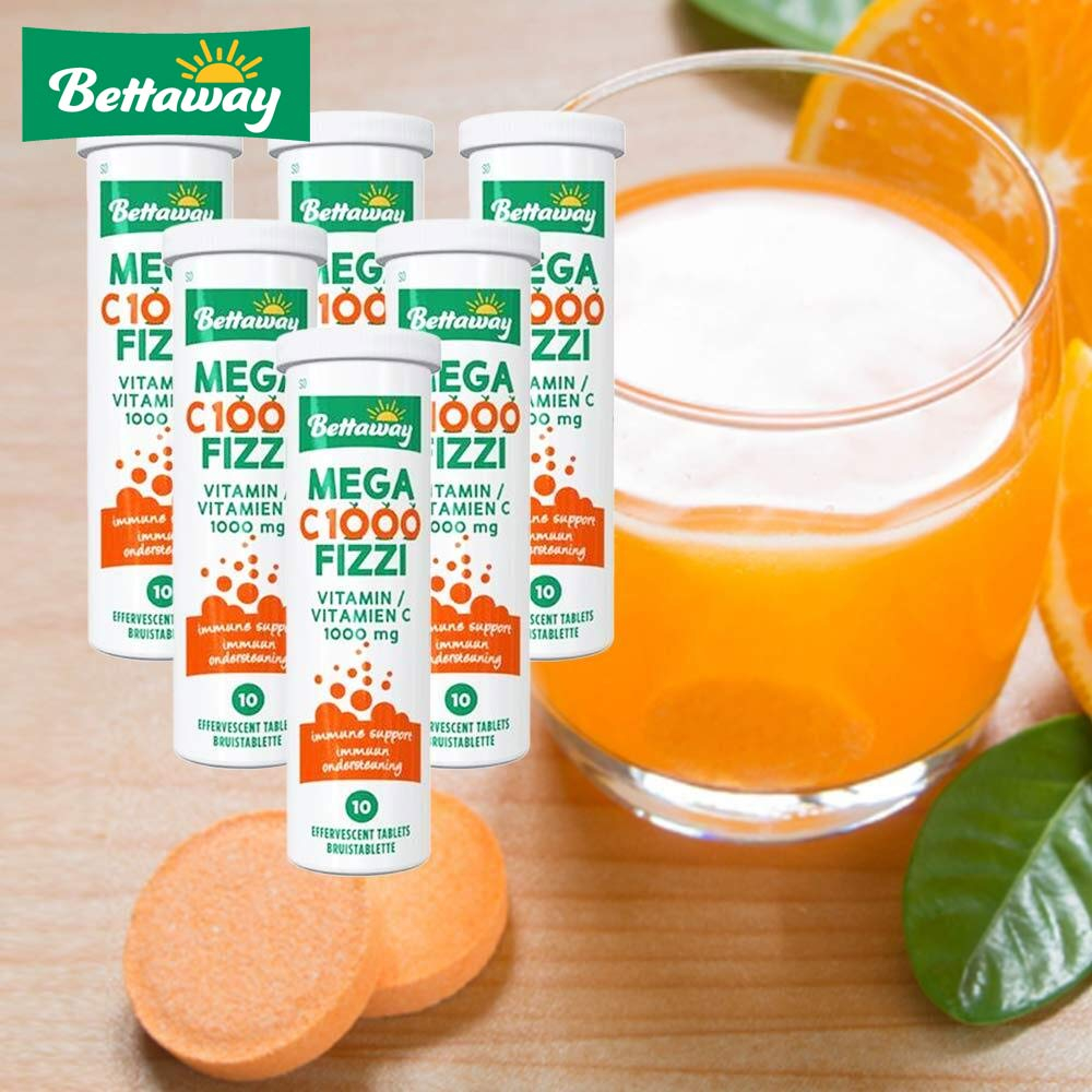 Pack of 6, 10's Mega C1000 Fizzi Vitamin C Effervescent Tablets (R26.50 per pack)
