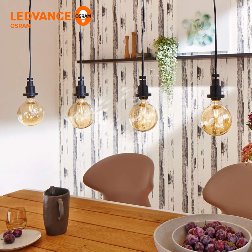 Pack of 4 4W or 7.5W Filament or Round Globe Vintage 1906 Warm White LED Light Bulbs