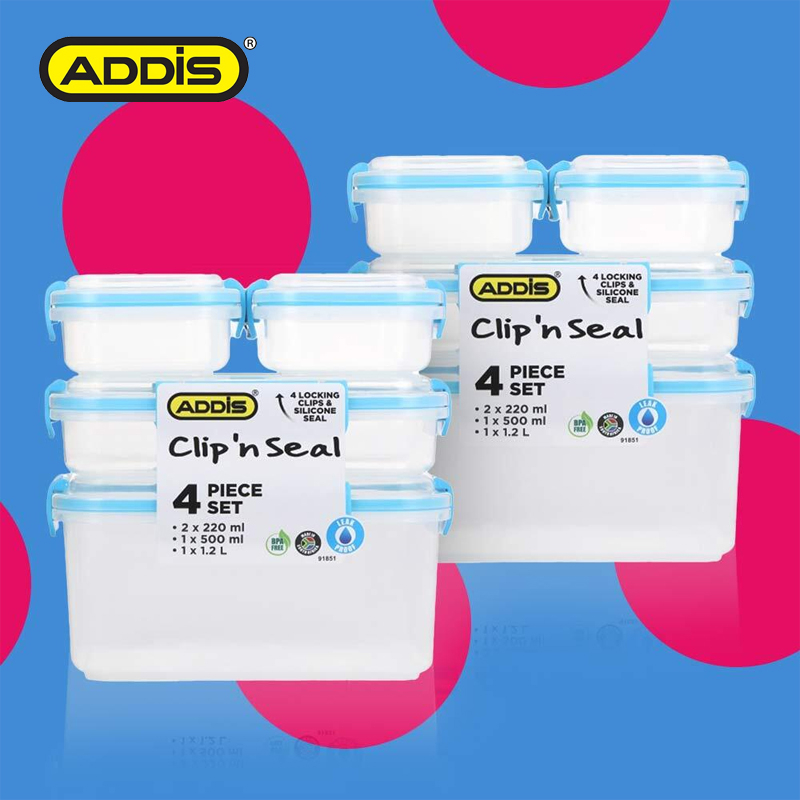 8 Piece Clip 'n Seal Food Storage Containers