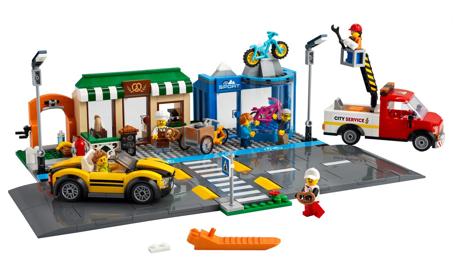 533-Piece City Shopping Street Playset